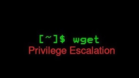 Wget Privilege Escalation