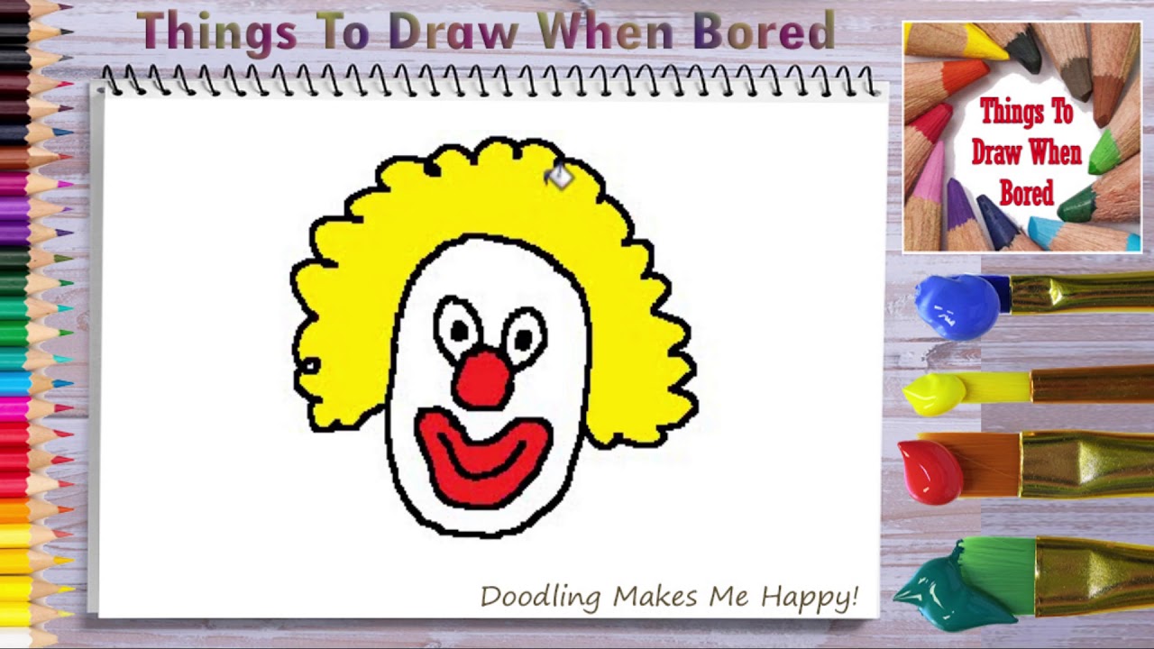 How To Draw A Clown Face Step By Step - YouTube