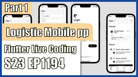 [Flutter] Flutter Live Coding EP1194 (Logistic Mobile App Part 1)