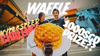 UNDEFEATED Team Waffle Eating Challenge! ft Sarah Ow! $1000 Cash?!