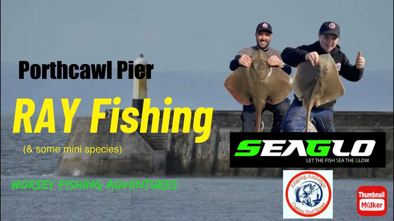 Ray fishing on Porthcawl Pier (small eyeds, a bonus blonde and some ...