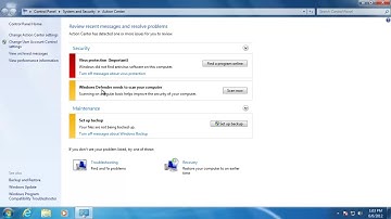 Window 7 | Action Center