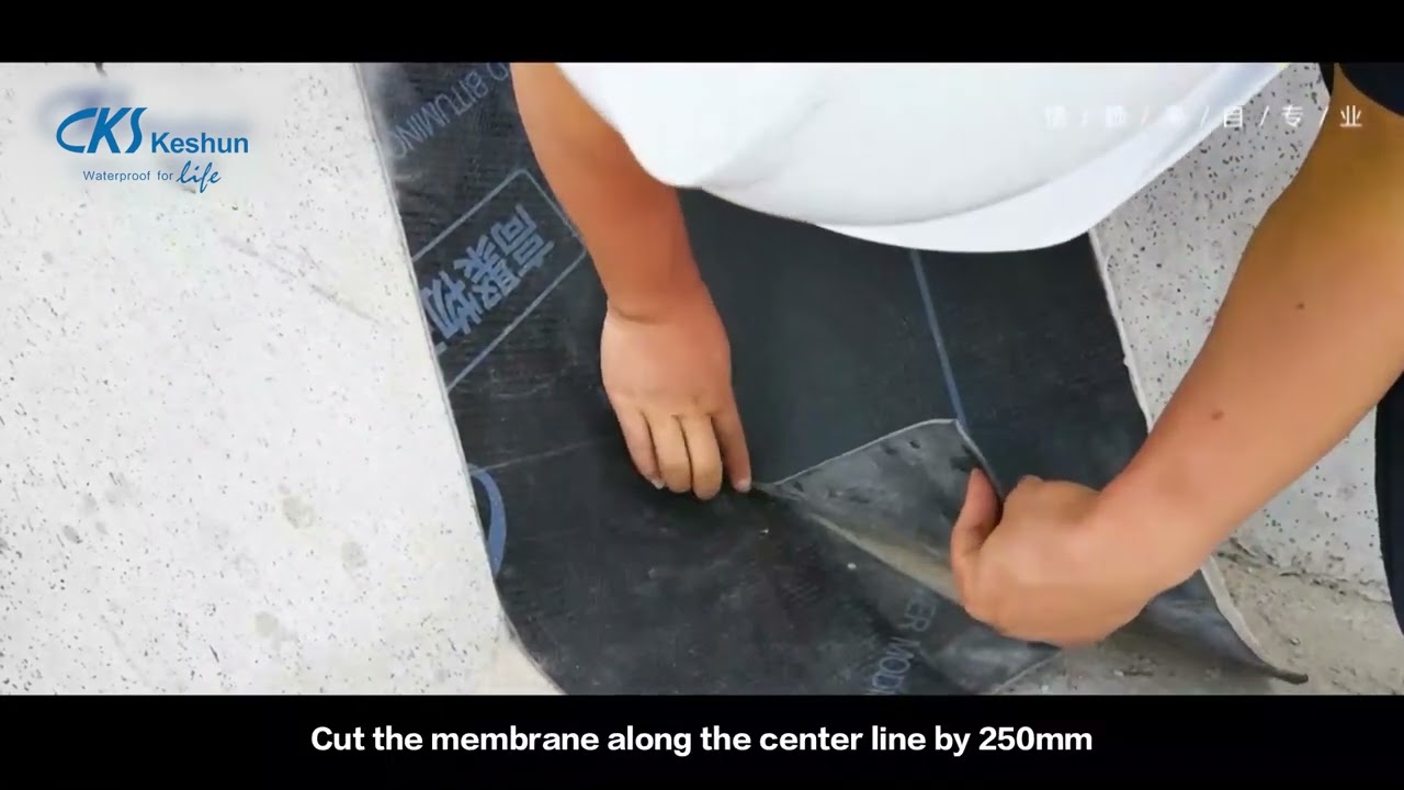Keshun SBS Torch-on waterproof membrane application guidance|Basement|Roof|Balcony|slab|foudation