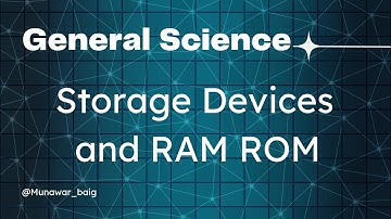 Storage Devices and RAM ROM (GSA Series IT)