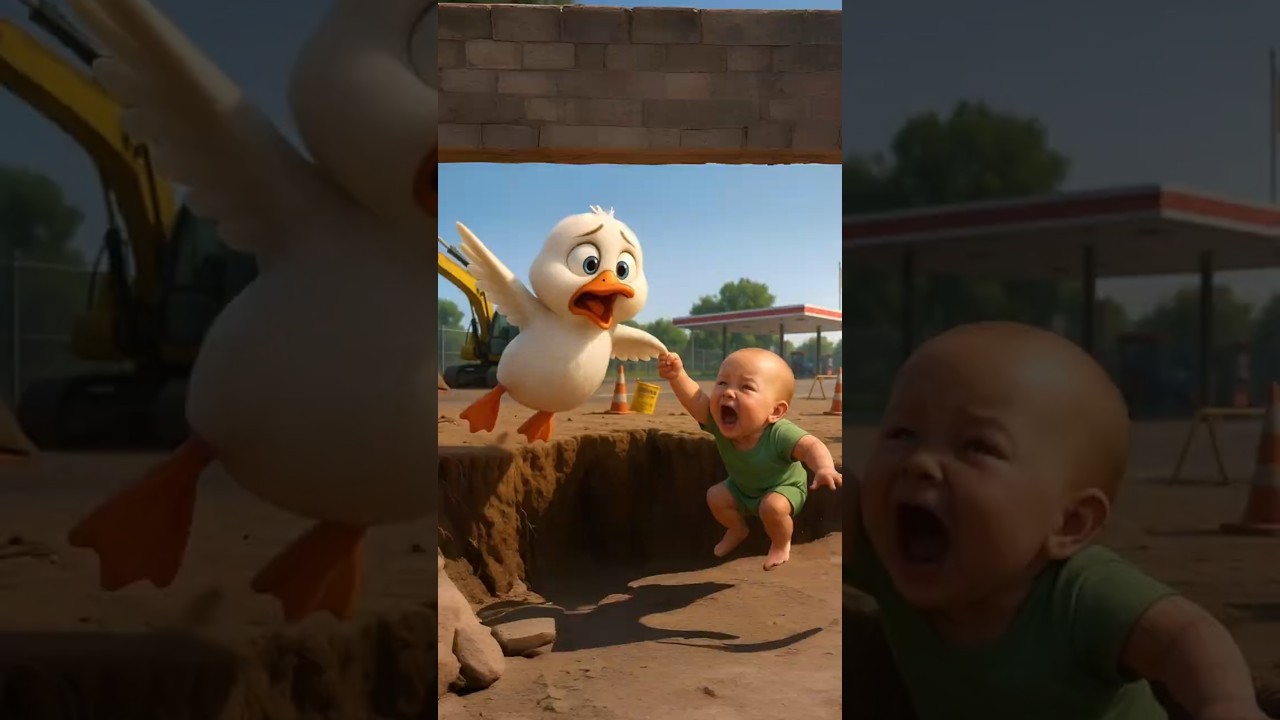 Brave Little DUCK saves Baby From DEADLY Sinkhole 🦆💔🚧 