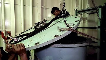 Main engine lube oil backwash filter cleaning