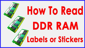 DDR RAM: How to read Memory Specifications?