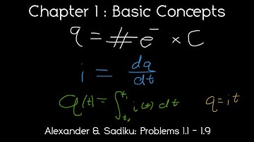 Electric Charge and Current - Fundamentals of Electric Circuits - Problems 1.1 - 1.9