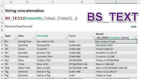 Hàm BS_TEXT Trộn văn bản trong Excel và Add-in A-Tools v10 (2024)