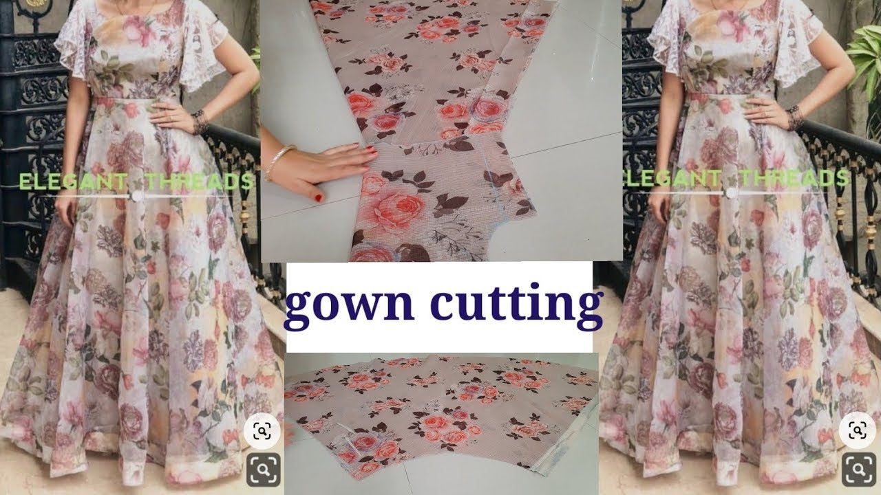 गाउन फ्रॉक कटींग कैसे करे || gown frock cutting - YouTube