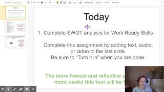 W 9/30- Work Ready Skills Self-Assessment - Google Slides