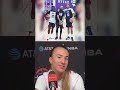 Sabrina Ionescu discusses seeing US Men’s players rocking her shoe #sabrinaionescu #wnba #nba #short