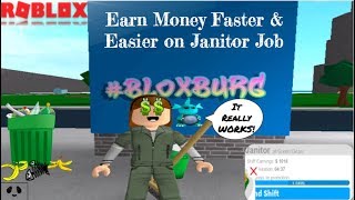 Earn Money Faster Easier On Bloxburg Janitor Job No Hack Youtube - becoming a janitor at mcdonalds in roblox youtube
