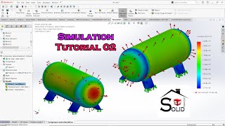 Solidworks Tutorial | Pressure Simulation | Compressor Tank Simulation