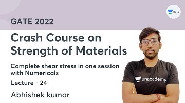 L 24 | Complete shear stress in one session with Numericals | Crash Course on Strength of Materials