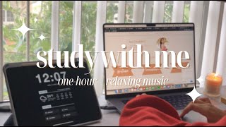 1 HOUR STUDY WITH ME || relaxing music, no timer