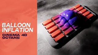 Ballon Inflation of fake keyboard / Cinema 4D & Octane Tutorial