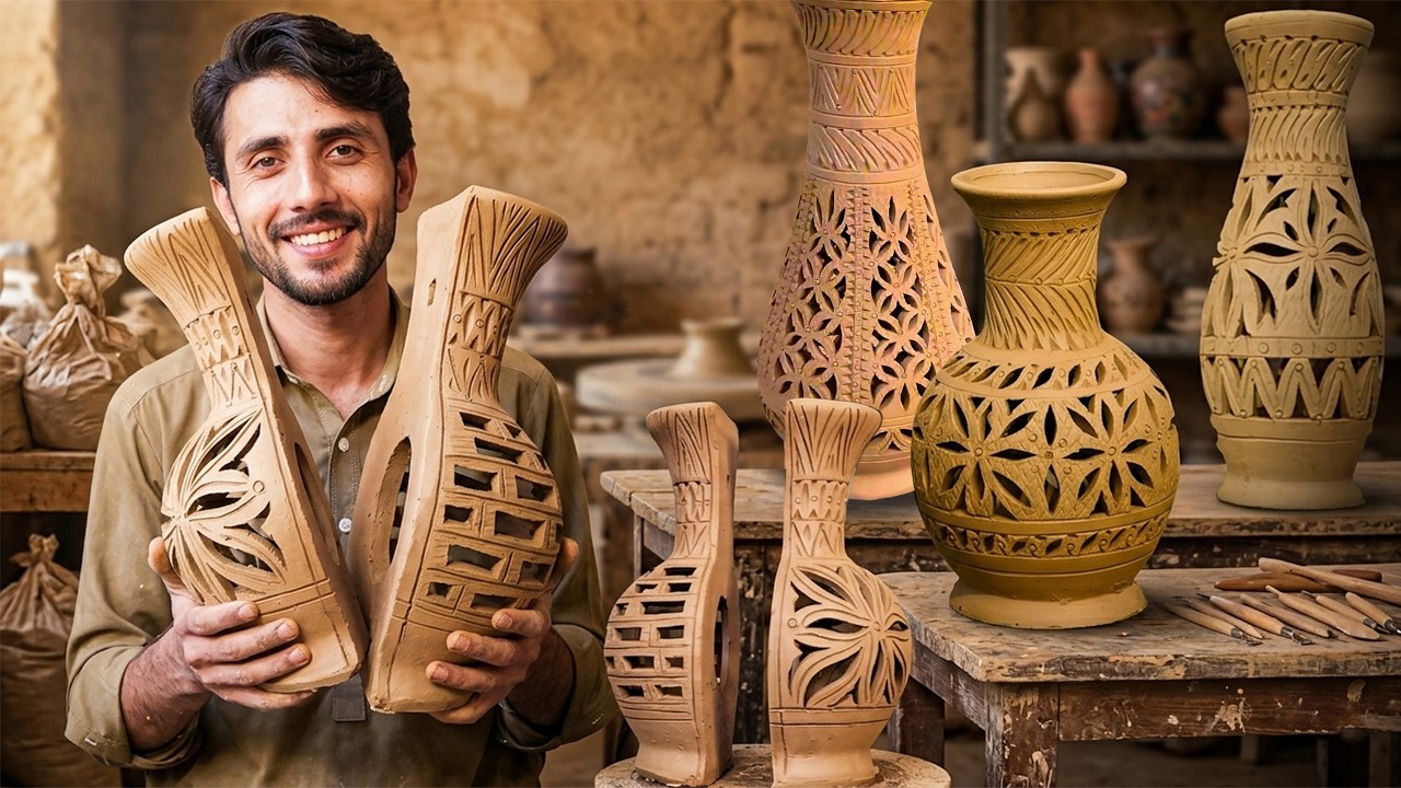 Making Gorgeous Designs on Pottery⚱️| Art Demonstration of