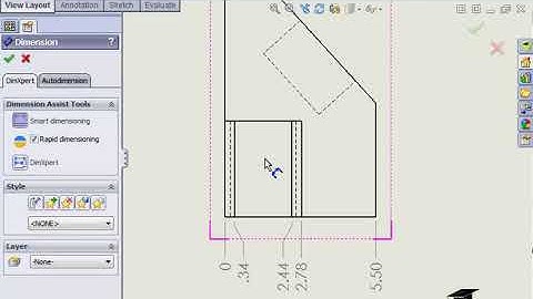 Solidworks Drawings Ordinate Dimensions