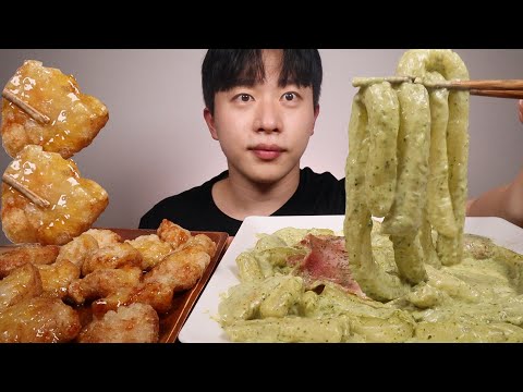 삼첩분식 바질떡볶이 쫀득 꿔바로우 먹방ㆍASMR BASIL TTEOKBOKKI GUOBAOROU EATING SHOW
