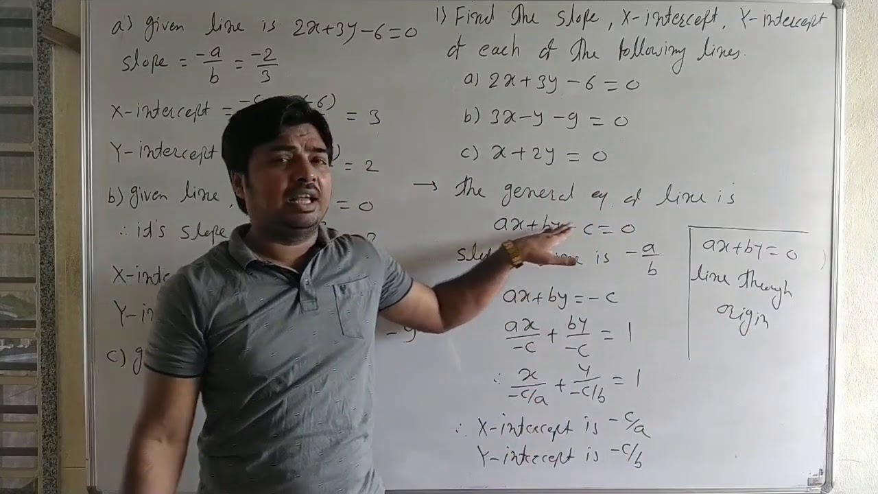 Straight Line XI Lec13 : Exercise 5.4 : Examples 1, 2, 3, 4, 5 ...