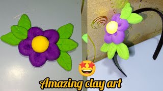 beautiful flowers hairband for clay art 🎭#viral #amazing #clayart