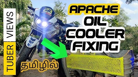 HOW TO FIX OIL COOLER RADIATOR FOR APACHE RTR180 & More Modification @TUBERVIEWS | TAMIL
