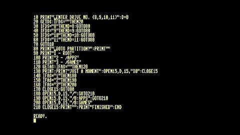 Easily Navigate Commodore 1581 Partitions (Subdirectories)