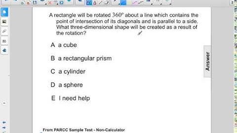 Geometry 3D PARCC Questions Pt 2 Q136