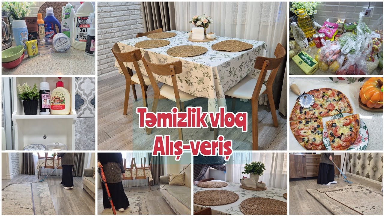 GÜNLÜK HƏYAT VLOQ🌿🌷ALIŞ-VERİŞ/TƏMİZLİK/EV İŞLƏRİ