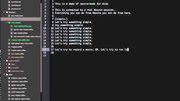 demo of neovim mode for atom