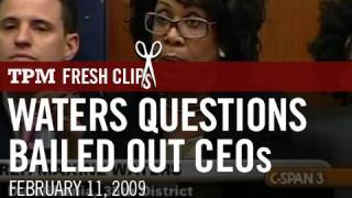 Maxine Waters Questions Bailed Out CEOs Net Worth