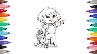 Dora and Boots Coloring Pages | Dora the Explorer🗺