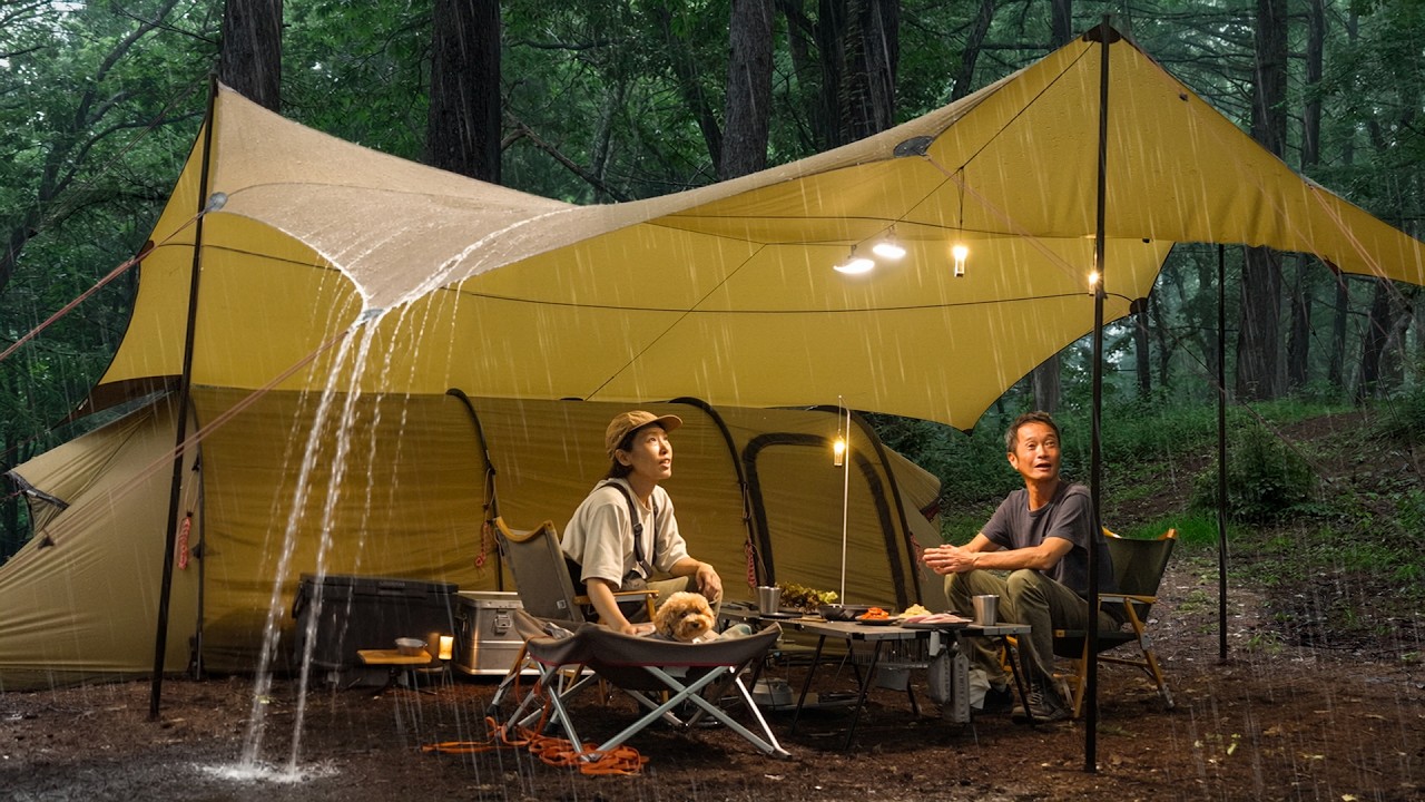 CAMP大好き A Cozy Camping Weekend in Japan | Quiet Forest & Unexpected Rain