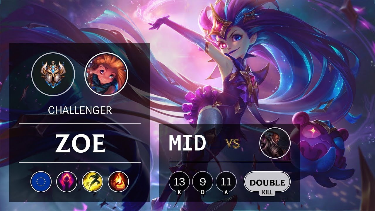 Zoe Mid vs Lucian - EUW Challenger Patch 9.20