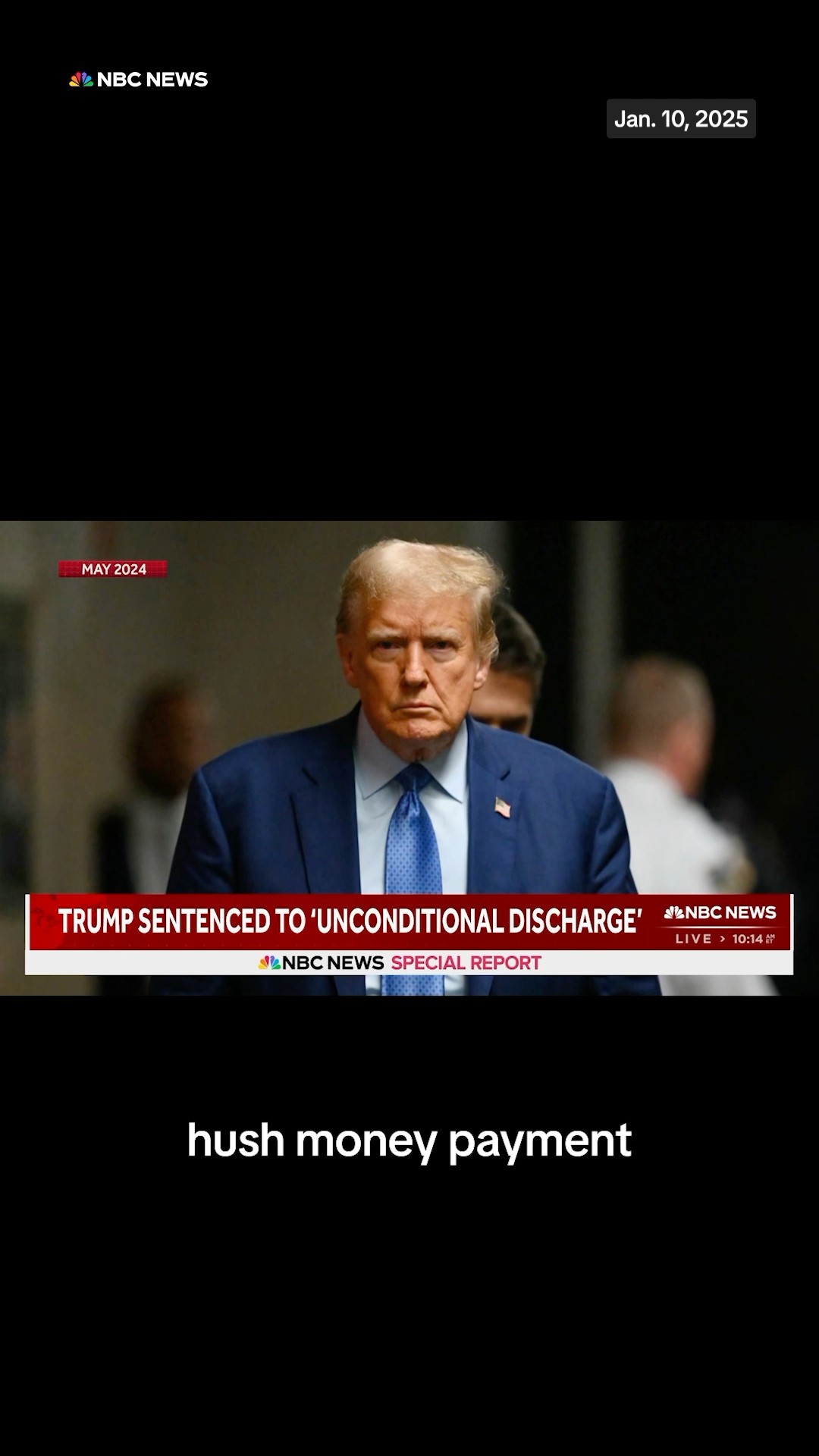 Donald Trump received a penalty-free “unconditional discharge” sentence in his hush money case.