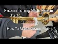 Frozen tuning slide repair  custom form making band instrument repair