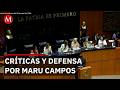 Tensión en el Senado por ausencia de Maru Campos, desata enojo y defensa