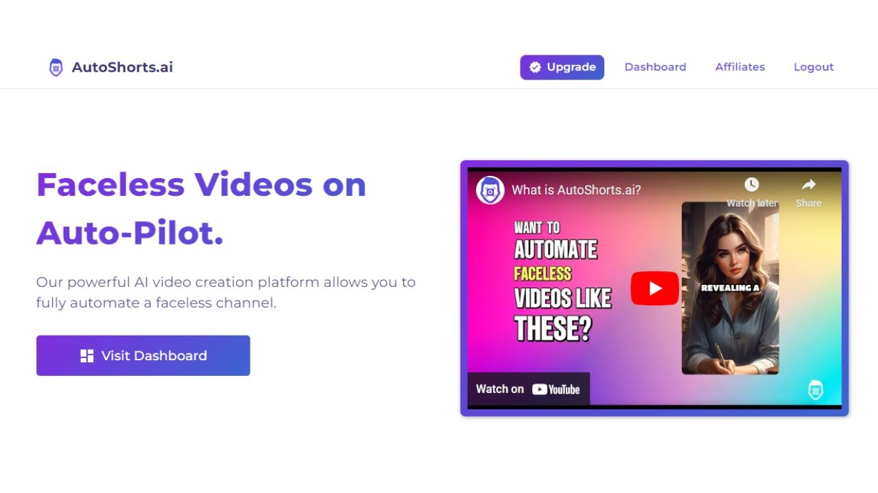 A Revolutionary Ai Video Generator To Create Faceless YouTube Channel ...