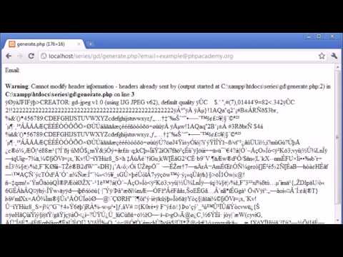 Beginner PHP Tutorial  159 - Protecting Email with String to Image Part 3