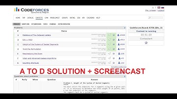 CODEFORCES ROUND 776(DIV 3 ) | SCREENCAST A TO D