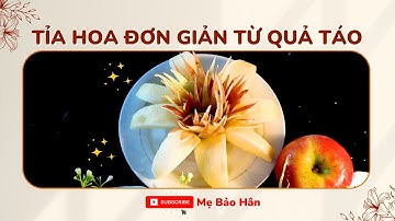 Tỉa hoa từ quả táo CỰC KỲ ĐƠN GIẢN cùng Mẹ Bảo Hân