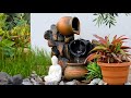 Awesome Terracotta Pots With Stone DIY Garden Waterfall Fountain | Beautiful Buddha Mini Waterfalls