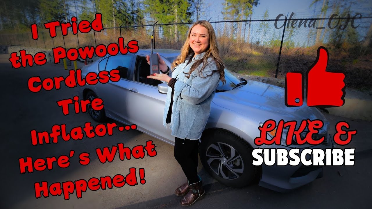 The Powools Cordless Tire Inflator – Easy, Portable & A Must-Have for Drivers!
