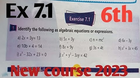 Exercise 7.1 class 6th Maths new course 2023 kptbb and ptb| unit 7 Linear expressions and Equations
