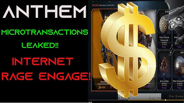 Anthem Microtransactions Leaked -  Internet Rage Engage!