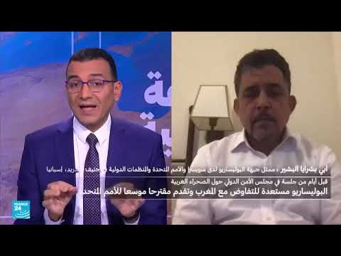 الدبلوماسي الصحراوي ابي بشرايا البشير على قناة 24 لشرح المقترح الموسع للبوليساريو