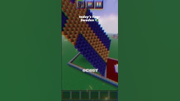 day 4 of making flags in minecraft🇸🇪#minecraft #minecraftshorts #geography #edit #shortvideo #shorts