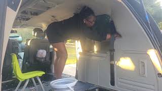 Minivan build and parenting (15). #vanlife #cleaning