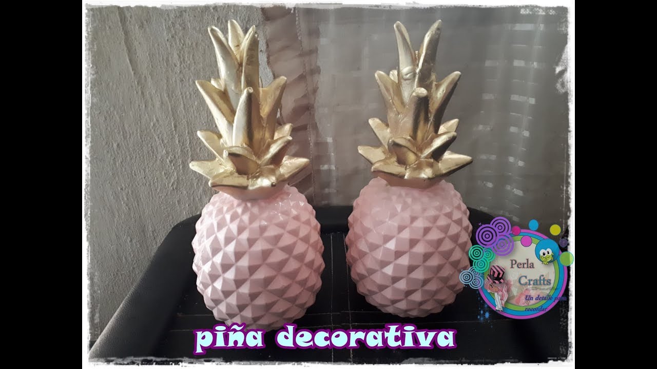 DIY idea par decoracion piña decorada para otoño o invierno - YouTube